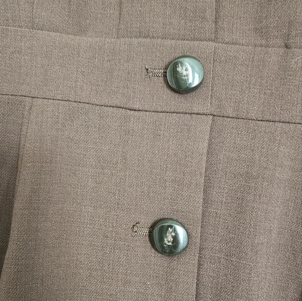 Rienda Japan Onee Gyaru Fitted Brown Dress Back Buttons And Pleated Panel - Picture 12 of 16